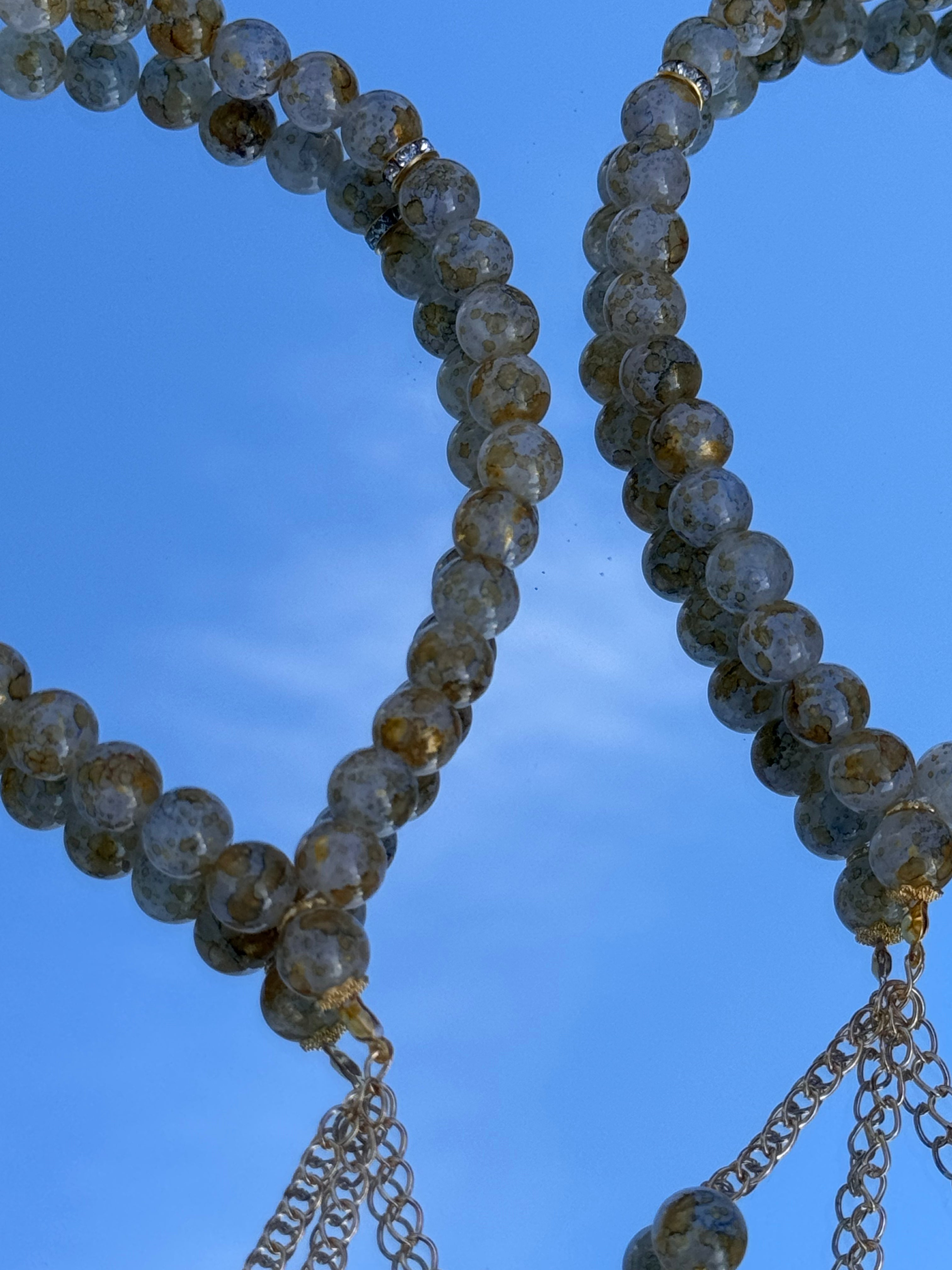 Noor Tesbih in grau-gold