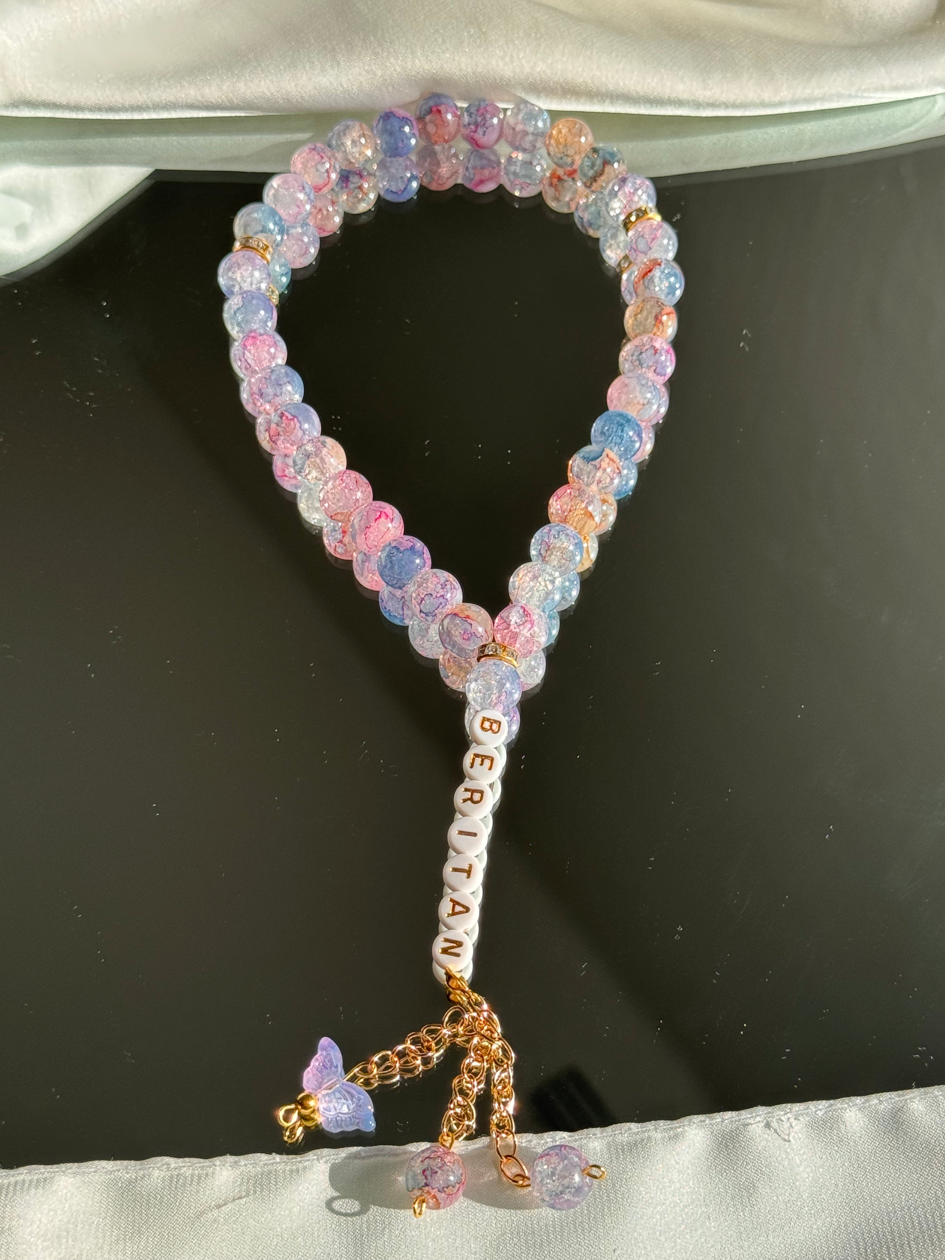 Noor Tesbih in blau, rosa & lila