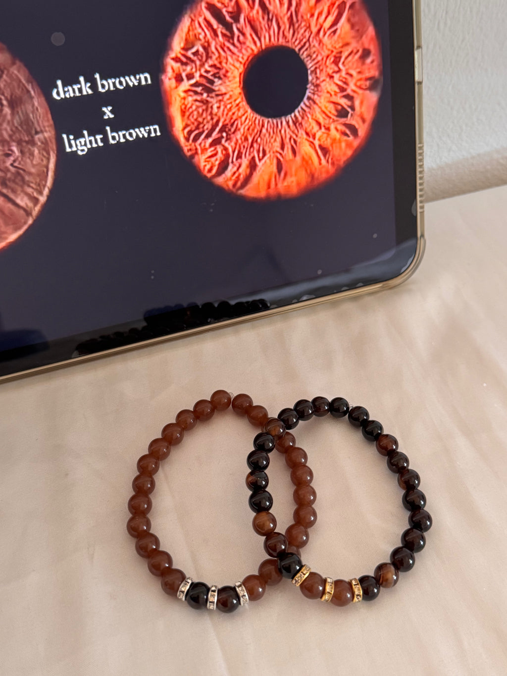 Augenfarben Armband 2er-Set