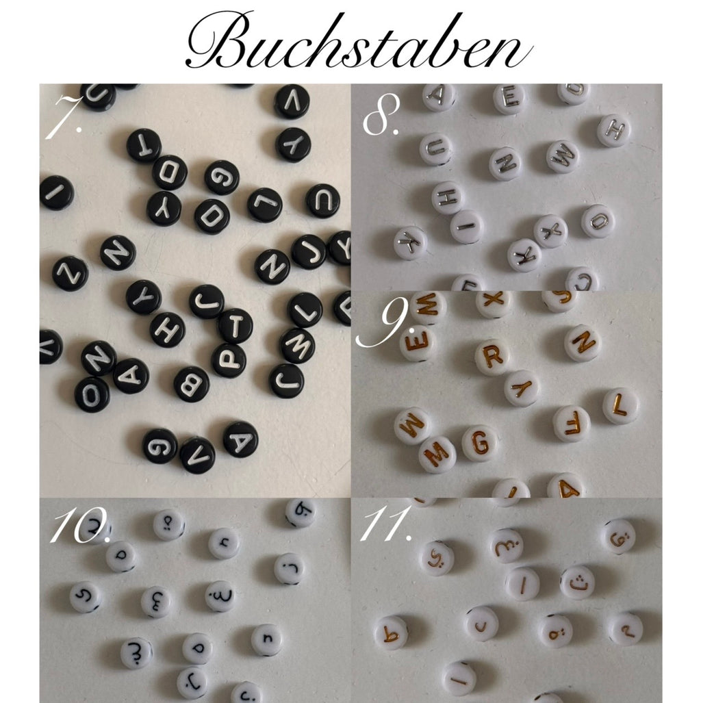 Augenfarben Armband mit Buchstaben