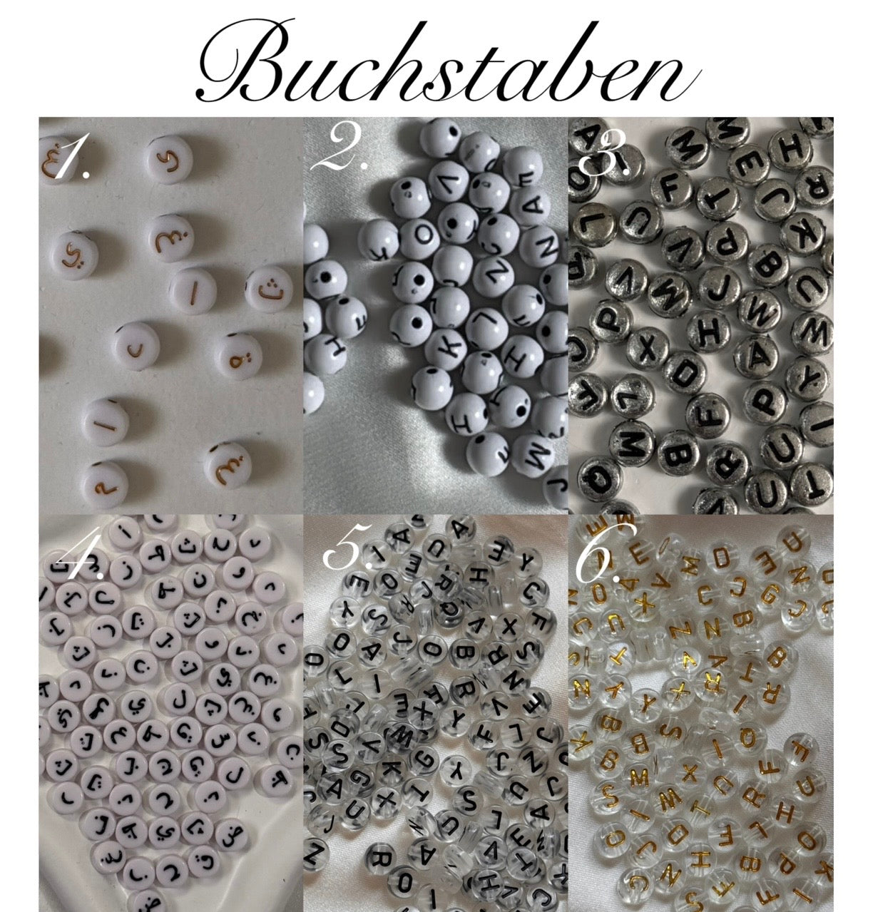 Augenfarben Armband mit Buchstaben