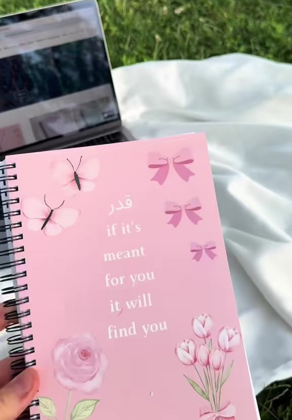 Qadr Spiral Notebook/Journal in Pink